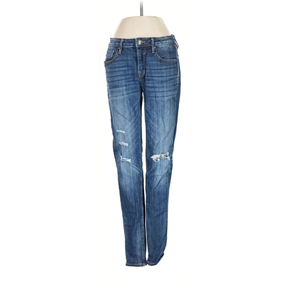 Vigoss Distressed Skinny Jeans Womenās Size 27 Denim